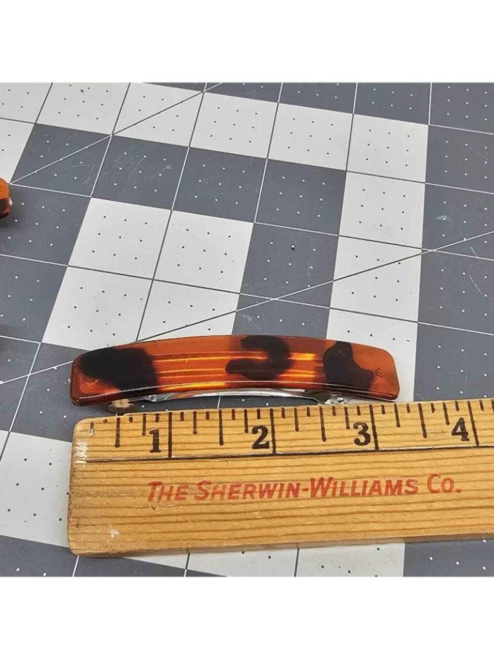 3 Faux Tortoiseshell Hair Clips Barrettes Set Small Medium Large Retro Style